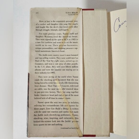 Naomi Judd Love can build a bridge hardcover book - Picture 5 of 6